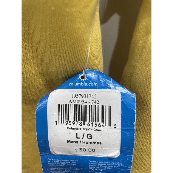 Columbia Crewneck Sweatshirt Pullover Graphic Logo Casual Comfy Mens Lg‎ AM0954 - Picture 8 of 9